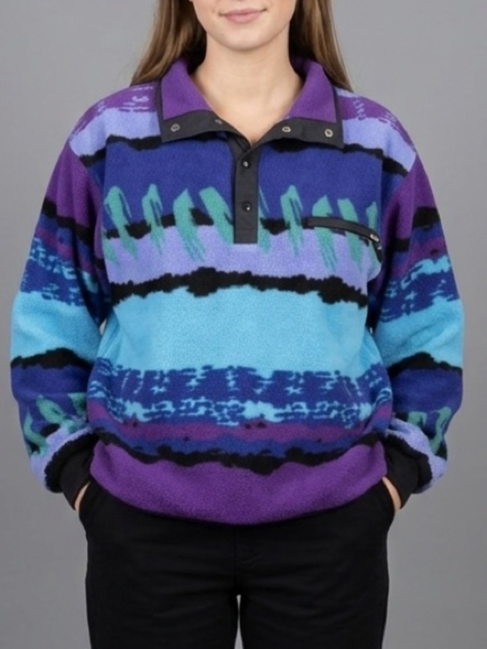 Sunbuster 80’s Vintage Colorful Patterned Pullover